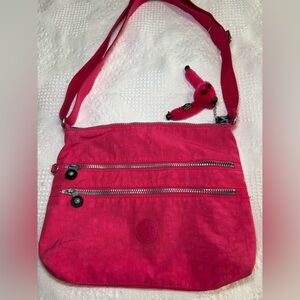 Kipling Pink Crossbody Bag with Adjustable Strap